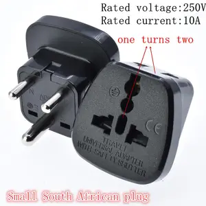 Small South Africa Universal Travel Conversion Plug Adapter 2-in-1 For India Nepal Plug Type M Plug