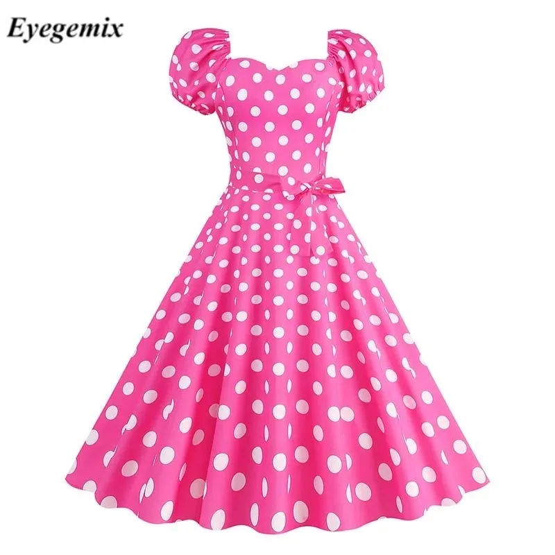 Elegant Women's Polka Dot Midi Party Dress 2025 Short Puff Sleeve Draped Decor Washable Digital Printed Summer Dress| Alibaba.com Elegant Women's Polka Dot Midi Party Dress 2025 Short Puff Sleeve Draped Decor Washable Digital Printed Summer Dress| Alibaba.com