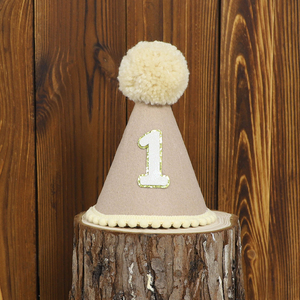 Nouvel Arrivage Chapeau Conique en <span class=keywords><strong>Feutre</strong></span> pour Bébé 1er Anniversaire Garçon Fille, Chapeau d'Intérieur Familial avec Numéro pour Anniversaire, Noël, Halloween - Product Image 5