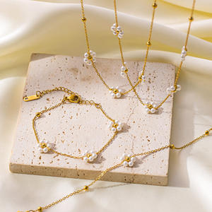 مجوهرات نسائية لطيفة عصرية قلادة نسائية بسيطة من اللؤلؤ - Product Image 2