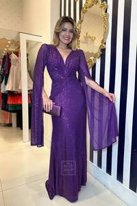 Vestido <span class=keywords><strong>de</strong></span> Noche Largo Elegante con Lentejuelas <span class=keywords><strong>para</strong></span> Mujer, Estilo Casual, <span class=keywords><strong>para</strong></span> Bodas, Venta al Por Mayor 2025 - Product Image 6
