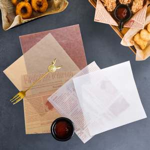 Food Grade Deli Sandwich Burger Fried Chicken Wrapping <b>Paper</b> Custom Printed Greaseproof <b>Paper</b> - Product Image 2