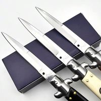 Hete Aanbieding Scherpe Rand Draagbare Italiaanse AKC Roestvrijstalen Mes met Hars Handvat voor Zelfverdediging Tactische EDC Zakmes Jachtmes