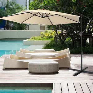 2023 High Quality Sale Big Factory Branded Windproof Used Outdoor Umbrella Garden Parasol Banana Patio Umbrellas