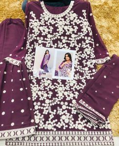 Nuevo traje de Georgette real de moda Salwar Kameez listo para coser completamente con Dupatta Ideal para fiestas y ocasiones especiales - Product Image 6