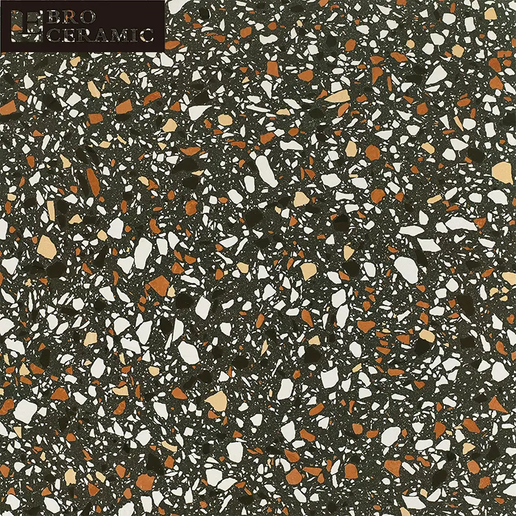 price of 600x600 vitrified tiles glossy rustic dark grey terrazzo lappato ceramic floor tile