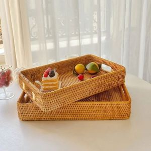 Keranjang Rotan Hitam untuk Penyimpanan, Kotak Hadiah Gaya Farmhouse, Keranjang Dinding dari Rotan, Keranjang Piknik untuk 6 Orang, Vintage, untuk Pakaian - Product Image 6