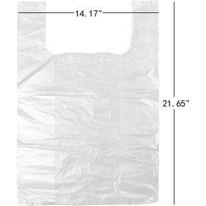 Sacs en plastique pour T-shirts, 400 unités, réutilisables, avec poignées, pour courses, en PE - Product Image 2