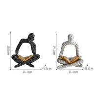 Décoration de bureau Personnes abstraites Sculptures Bureau Table Ornements Intérieur Chambre Accessoires Résine Artisanat
