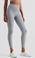 Pantalones OEM ODM de Alta Elasticidad, Color Nude, Diseño a Cuadros, Cintura Ultra Alta, Levanta Glúteos, Transpirables, de Secado Rápido, Spandex/Nylon, Antibacterianos