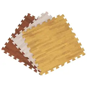 Напольные коврики с текстурой древесины, напольные коврики с принтом, сцепляющиеся пенопластовые плитки против усталости, напольный коврик из ЭВА