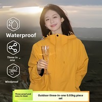 Veste coupe-vent tactique unisexe, imperméable, respirante, résistante aux UV, chaude, trois-en-un, décontractée, fermeture éclair, unie