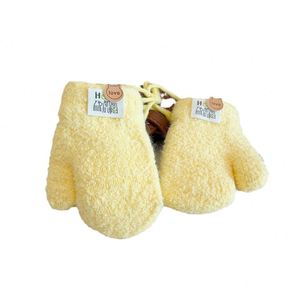 Guantes de Punto para Bebé con Diseño de Dibujos Animados, Cálidos para Otoño e Invierno, a Prueba de Frío, Forrados de Doble Capa de Felpa, Engrosados, con Bolsa para Dedos - Product Image 5
