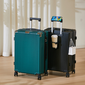 <span class=keywords><strong>Valise</strong></span> personnalisée en ABS de 20/24/28 pouces avec poignée rétractable, <span class=keywords><strong>valise</strong></span> de voyage légère, roues à 360° et porte-gobelet - Product Image 3