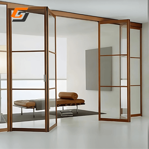 Puerta Plegable de Interior de Alta Seguridad Puerta de Garaje Plegable de Vidrio Puertas Plegables de Aluminio y Vidrio - Product Image 5