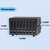 8-Bay 2.5" U.2/SAS/SATA NVMe Tri-Mode Drive Cage Dual 5.25" Optical Bay PCIe 4.0 Backplane W/ Fans Private Mold Made in China