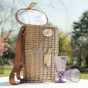 Grand pique-nique surdimensionné avec boîte à mouchoirs panier extérieur Portable rotin configuration romantique pour deux paniers en gros bon marché vides - Product Image 1