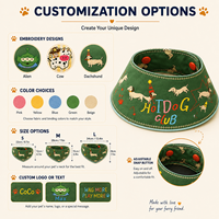 Bavoir pour chien brodé personnalisé avec motif de dessin animé, bandana réglable à bouton-pression, écharpe appliquée, logo personnalisé, cadeau promotionnel pour animaux de compagnie