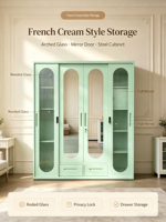 Armoire en acier à 4 portes pour hôtel, auberge, dortoir et salle du personnel
