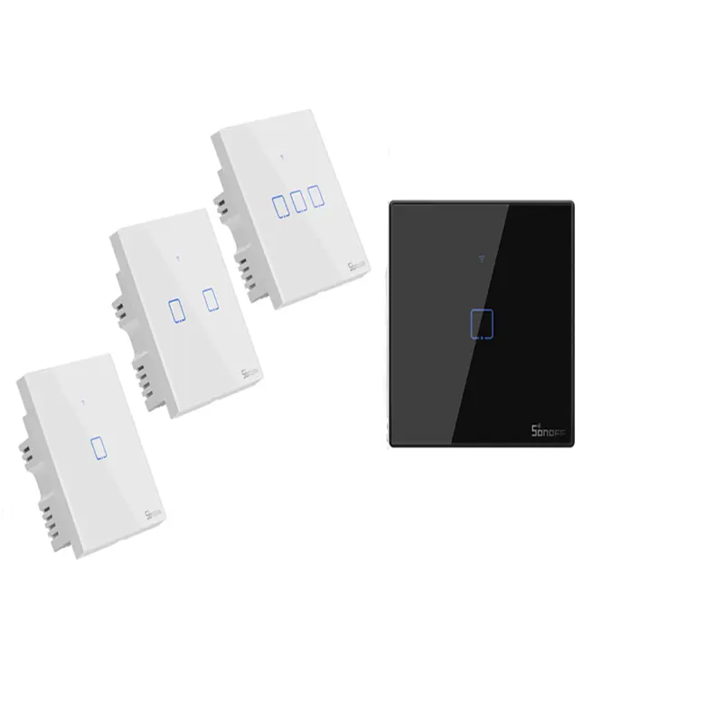 Sonoff T0 T1 T2 T3 Series 1 gang 2 gang 3 gang WiFi RF Smart Touch Wall Switch With EU US UK plug Standard