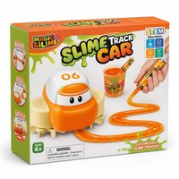Coche de Pista de Slime Recargable Tipo-C DIY con Seguimiento Inductivo, Vagón de Inducción, Juguete Educativo Sensorial STEM para Niños, Regalo