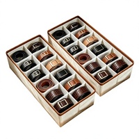Boîte de rangement multifonctionnelle en tissu non tissé, grande taille, à compartiments, pour ceintures et chaussettes, style tiroir de penderie