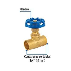 Master con 48 unidades Válvula de globo de latón de 3/4 ', soldable, Foset - Product Image 2