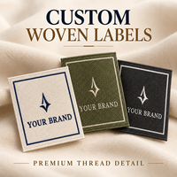Étiquettes Jacquard Haute Densité Personnalisées en Usine, Étiquettes Tissées pour Vêtements avec Logo de Marque et Taille, Étiquettes de Soin Textiles pour Col et Vêtements