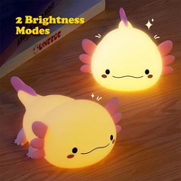 Lampe de nuit Axolotl, lampe mignonne avec commande tactile, intensité réglable et minuterie de 20 minutes pour la chambre des enfants, lampes de chevet