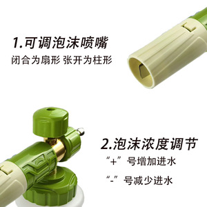 Taizhou Pa Pot High <b>Pressure</b> Foam <b>Sprayer</b> 1/4 Quick Connect Manual Car Washer Green Brass Nozzle - Product Image 3