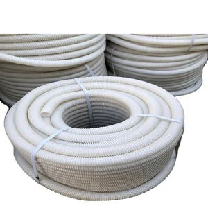 Plastic PVC Perforated Corrugated Pipe Conduit Flexible Electrical Wire Protection