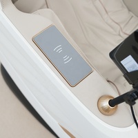 Silla de masaje eléctrica Shiatsu 3D de gravedad cero multifuncional, altavoz Bluetooth, reclinable de cuerpo completo, terapia infrarroja táctil