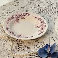 Service de vaisselle en porcelaine fine de style japonais, assiettes et bols à soupe profonds, résistants au micro-ondes et au lave-vaisselle, motif floral émaillé