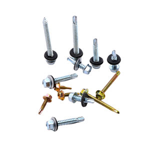 สกรูยึดหลังคาพร้อมแหวนยาง สกรูหัวหกเหลี่ยม สกรูเจาะยึดตัวเอง - Product Image 1