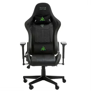 Vente en gros Razer Silla Gamer Pc chaise inclinable ergonomique en cuir moderne pas cher grand fauteuil de jeu pivotant Massage Convertible