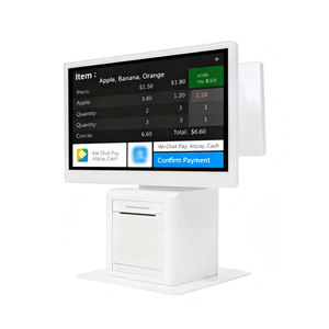 Sistema POS Android Blanco con Pantallas Táctiles de 15.6"+11.6", 4GB+64GB, Compatible con Caja Registradora/Escáner de Código de Barras/Impresora, Máquina POS Completa - Product Image 3