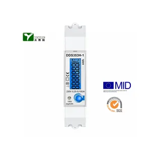 Ytl dem1a 230v din-rail 1p 1 módulo, taxa dupla b + d certificado medidor digital de kwh