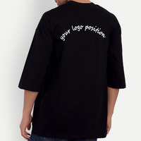 Qualité de première classe en coton de logo personnalisé de taille plus pour hommes impression de t-shirts personnalisés impression de t-shirts surdimensionnés unis