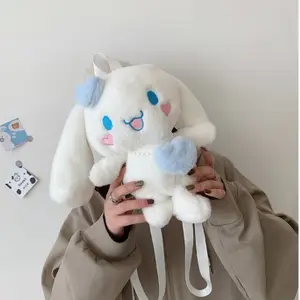 Sanrio Kawaii Kuromi आलीशान खिलौने बैग प्यारा Sanrio फैशन सजावट भरवां आलीशान गुड़िया खिलौने लड़कियों के लिए बच्चों के जन्मदिन का उपहार