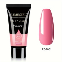 Kit d'extension d'ongles d'art bricolage professionnel ensemble de manucure en gel UV poly complet avec lampe à LED 15 ml polygels semi-permanents en résine
