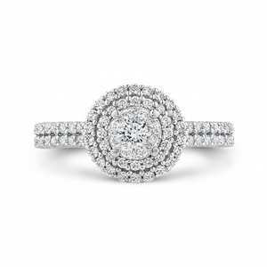 1.00Carat (ctw) 14K White Gold Classic Cut Diamond Micro Insert Prong Set Bridal Engagement Wedding <b>Ring</b> Sheetal Diamonds Ltd - Product Image 2