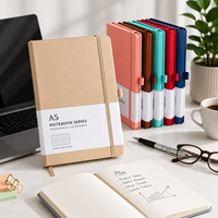 Carnet A5 personnalisé avec élastique, reliure spirale, couverture rigide, impression numérique pour le bureau, l'école, les réunions d'affaires et les cadeaux