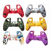 Coque de protection en silicone pour manette de jeu PS5 camouflage Soft Rubber Case