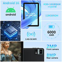 Tablette 4G LTE 10,1 pouces Android 16 Octa Core 4 Go + 16 Go de RAM 128 Go de ROM 6000 mAh pour entreprise – Prix usine