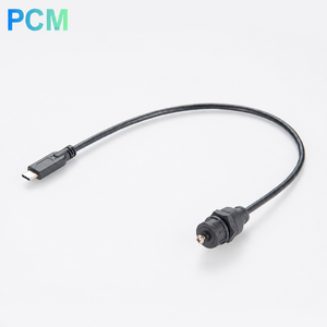 Câble d'extension USB 3.1 Type-C étanche IP67 à montage sur panneau, découpe 12 mm, femelle vers mâle, pour châssis industriels, armoires et extérieur - Product Image 4