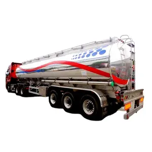 Fabrication of aramco approved Diesel Tank Aluminum 32000 Liter Fuel Tanker semi trailer