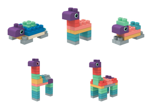 80 Stück Kaubare Weiche TPE-Bausteine im Maßstab 1:8 für Kleinkinder & 5 bis 7 Jahre DIY Pädagogische Kochbare Tiere - Product Image 4