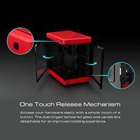 Boîtier de PC de jeu GAMDIAS RGB en métal, tour complète ATX, orientation verticale et horizontale à 2 voies, ouverture à une touche, prend en charge l'AIO de 420 mm