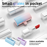 2024 gran oferta 18W carga rápida 5000mAh cápsula banco de energía con soporte para teléfono móvil con certificación KC Mini banco de energía