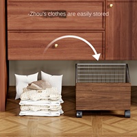 Armoire de salle de bain en fil de fer, simplicité moderne, grande capacité, chariot mobile à roulettes, panier à linge pour le rangement des vêtements sales
